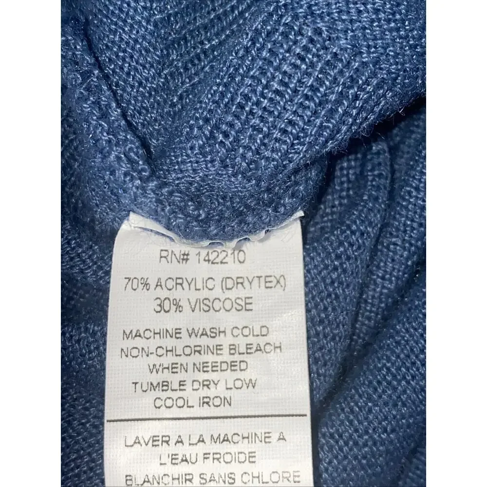 Mersea Blue Catalina Sweater One Size Oversized Pockets Poncho Lightweight - Picture 8 of 8